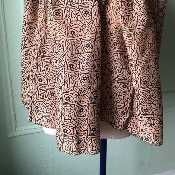 Beautiful vintage handmade  cotton abstract scarf - Picture 4 of 4